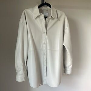 Aritzia Babaton Vegan Leather Shirt